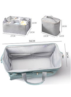Sunveno 3 In1 Travel Bag detachable Diaper Caddy With Multiple Compartments - Green  - Image 3