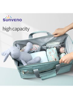 Sunveno 3 In1 Travel Bag detachable Diaper Caddy With Multiple Compartments - Green  - Image 5