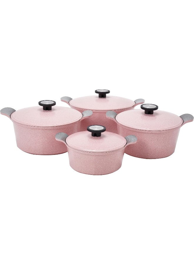 Neoflam Korean Extreme Pot Set 8-Pieces, Pink Pink - Image 1