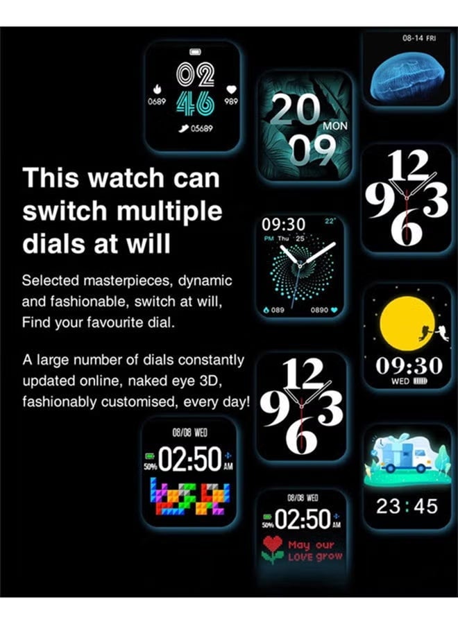 BSNL 200.0 mAh HW22 1.75-inch Full Screen Series 9 Smart Watch With Space Aluminum Case Black  - Image 5