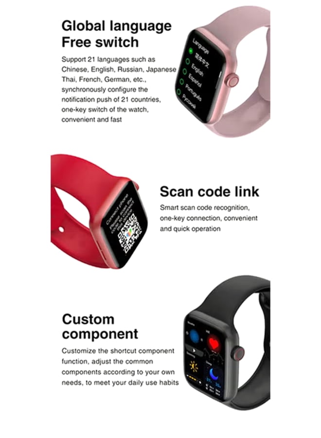 BSNL 200.0 mAh HW22 1.75-inch Full Screen Series 9 Smart Watch With Space Aluminum Case Black  - Image 3