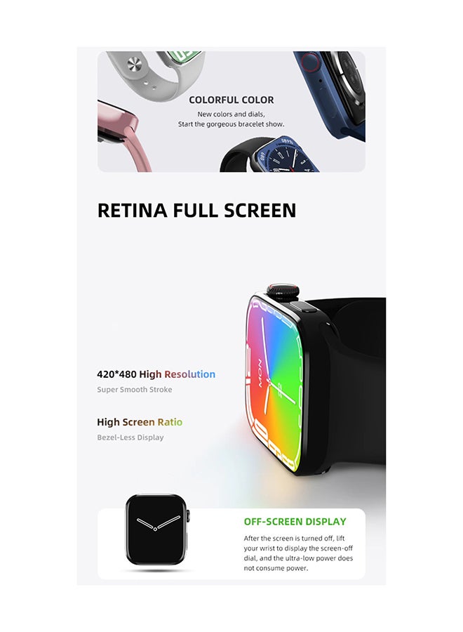 BSNL - KEQIWEAR Unisex Smart Watch Series8 2.02 Inch Full Touch Color Screen Bluetooth Calling Health And Sports Smartwatch Wireless Charging Color Silver - Image 1