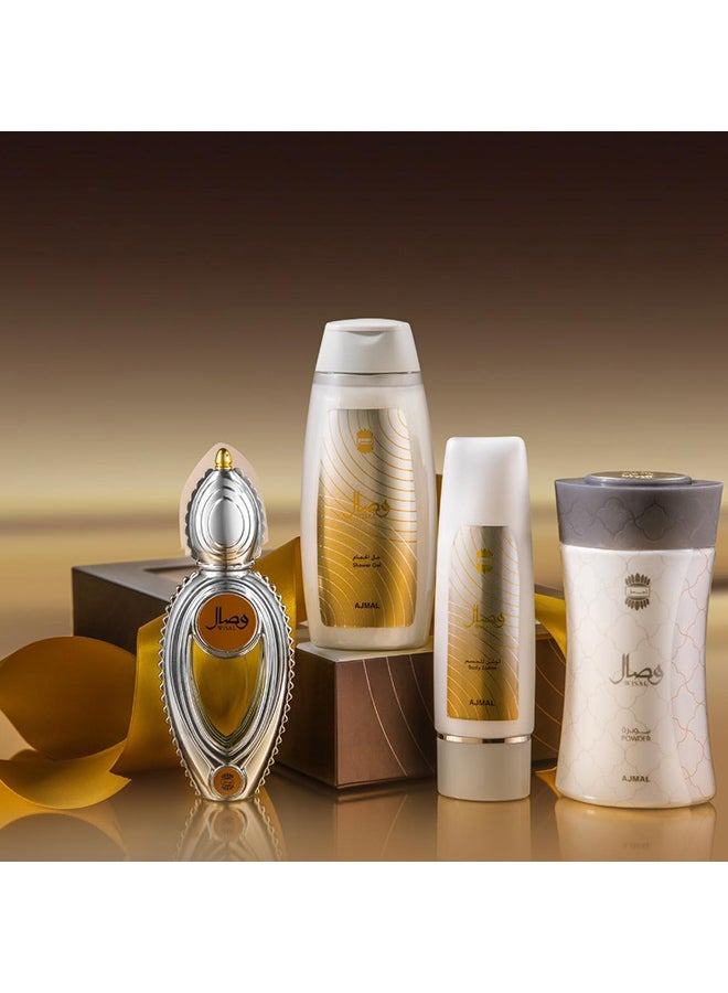 Ajmal Wisal Gift Set 1x Body Spray - 50 ml, 1x Shower Gel - 200 ml, 1x Body Lotion - 100 ml, 1x Powder - 80grams  - Image 3
