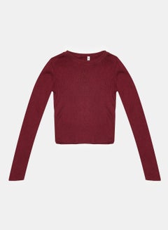 Glitter Dobby Button Dress Burgundy