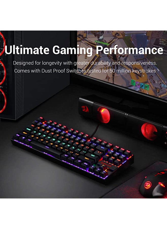 ريدراجون لوحة مفاتيح ميكانيكية طراز K552 بإضاءةٍ ملونة - زر أوتيمو ريد - هيكل معدني من مادة ABS - Image 2