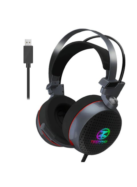 USB 7.1 Gaming Headset Backlit LED K63 With Vibration For Computer And PlayStation - Not For Mobile