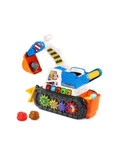 vtech Scoop & Play Digger – Push & Pull Toddler Construction Toy with Light-Up Buttons, Learning Toy Set with Counting, Colors & Numbers Learning, Interactive Music & Quiz Modes, Includes Play Pieces (Rock, Gold Bars, Logs & More), Ideal for Kids Age 1.5+ Years  - Image 3