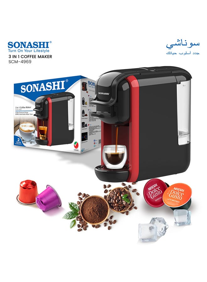 ماكينة تحضير قهوة إسبريسو 3 في 1 متعددة الكبسولات 600 ml 1450 W SCM-4969 أسود/أحمر - pnsku/N44021907A/45/_/1704276188/e3bc9c1d-0d6f-4f0c-92ad-20270e41480c
