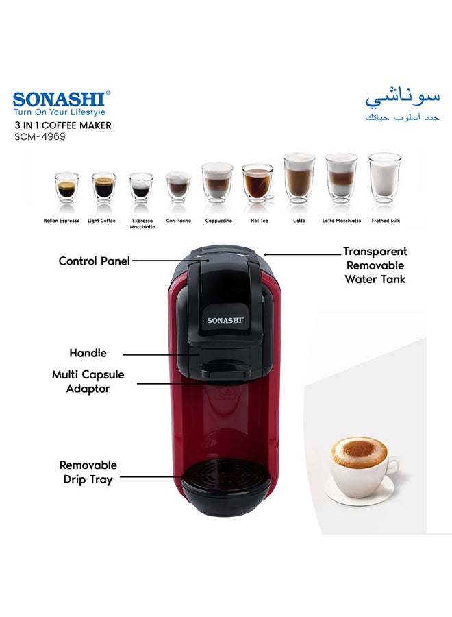 ماكينة تحضير قهوة إسبريسو 3 في 1 متعددة الكبسولات 600 ml 1450 W SCM-4969 أسود/أحمر - pnsku/N44021907A/45/_/1704276190/0b60a6de-3b13-4bac-b1cc-f9098aea7512