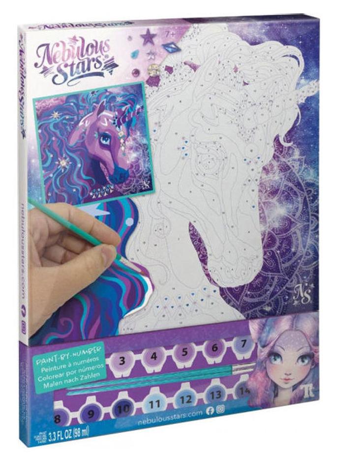 نيبولوس ستارز مجموعة تلوين الأرقام على قماش كتاني - Image 1