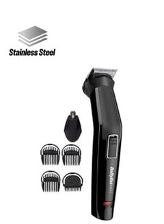 6 In 1 Men Multi Trimmer | Long-lasting Precision With Stainless Steel Blades | Comfortable Grip | Clean Trim With Washable Cutting Attachments | MT725SDE Black
