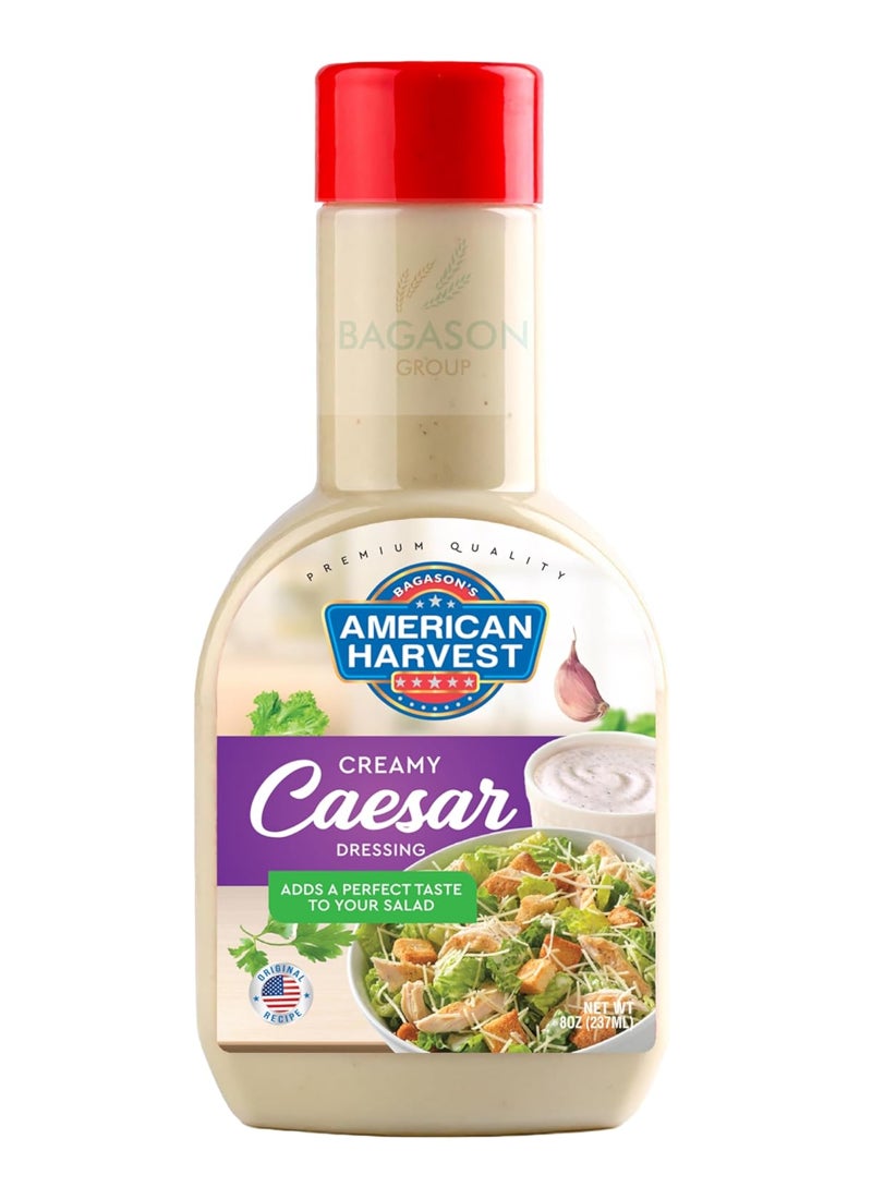 American Harvest Creamy Caesar Salad Dressing Sauce 237ml - Image 1