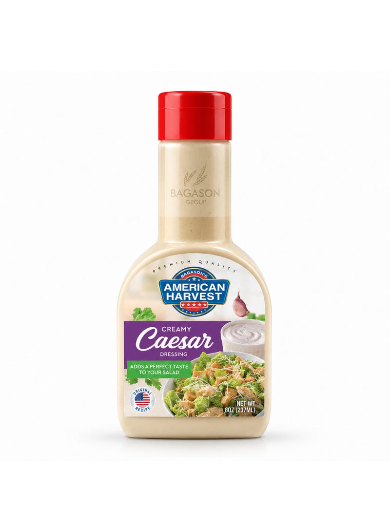 American Harvest Creamy Caesar Salad Dressing Sauce 237ml - Image 1