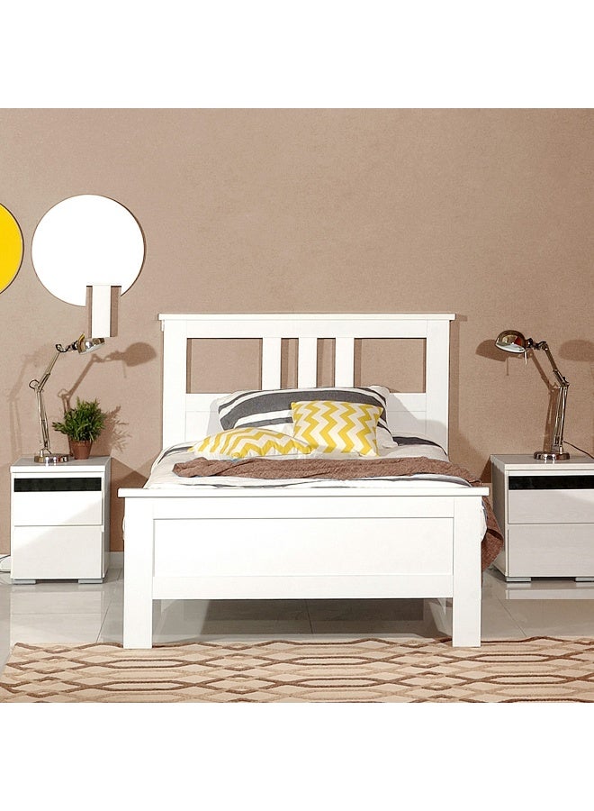 هوم بوكس سرير فردي من هامبتون - 90x200 سم أبيض  - Image 1