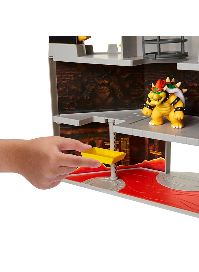 Super Mario Nintendo Bowser Castle Playset With 5 Super Mario Figures 43x47.8x13cm - Image 4