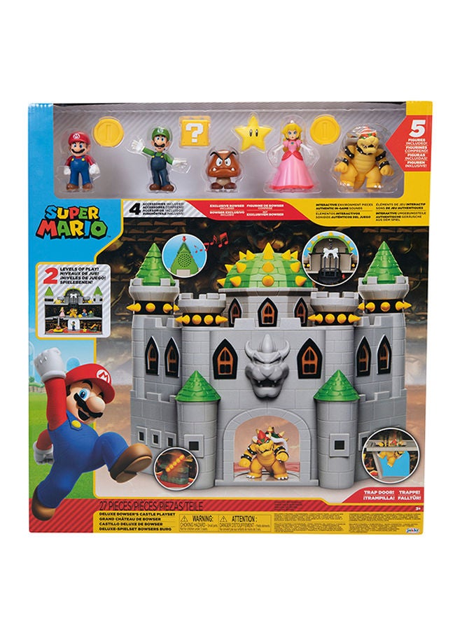 Super Mario Nintendo Bowser Castle Playset With 5 Super Mario Figures 43x47.8x13cm - Image 1