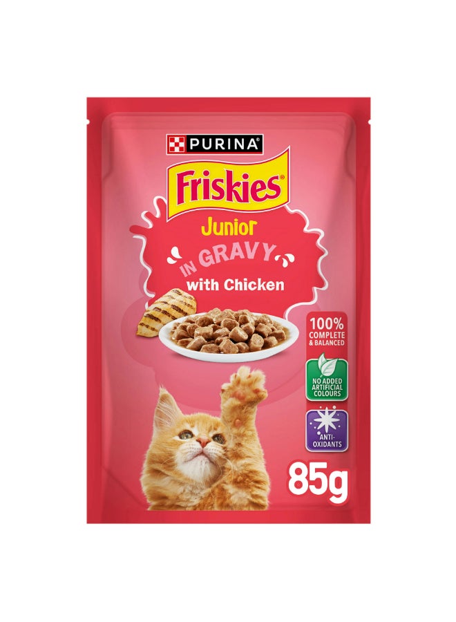 Friskies Junior Pouch With Chicken In Gravy 85grams 