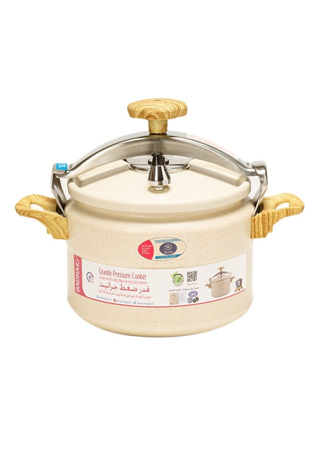 Badraig Aluminum Granite Pressure Cooker White/Beige/Silver 11Liters  - Image 1