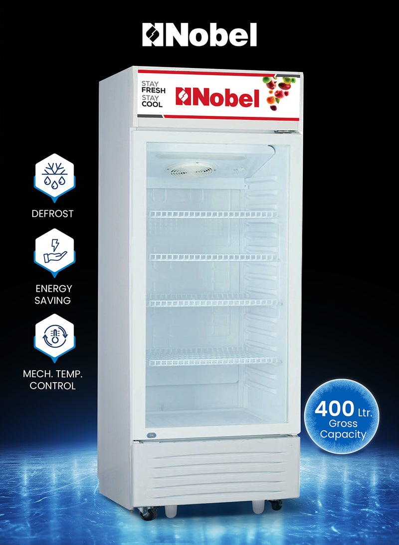 نوبل ثلاجة بتصميم قائم - باب واحد 0 W NSF400 أبيض - Image 1
