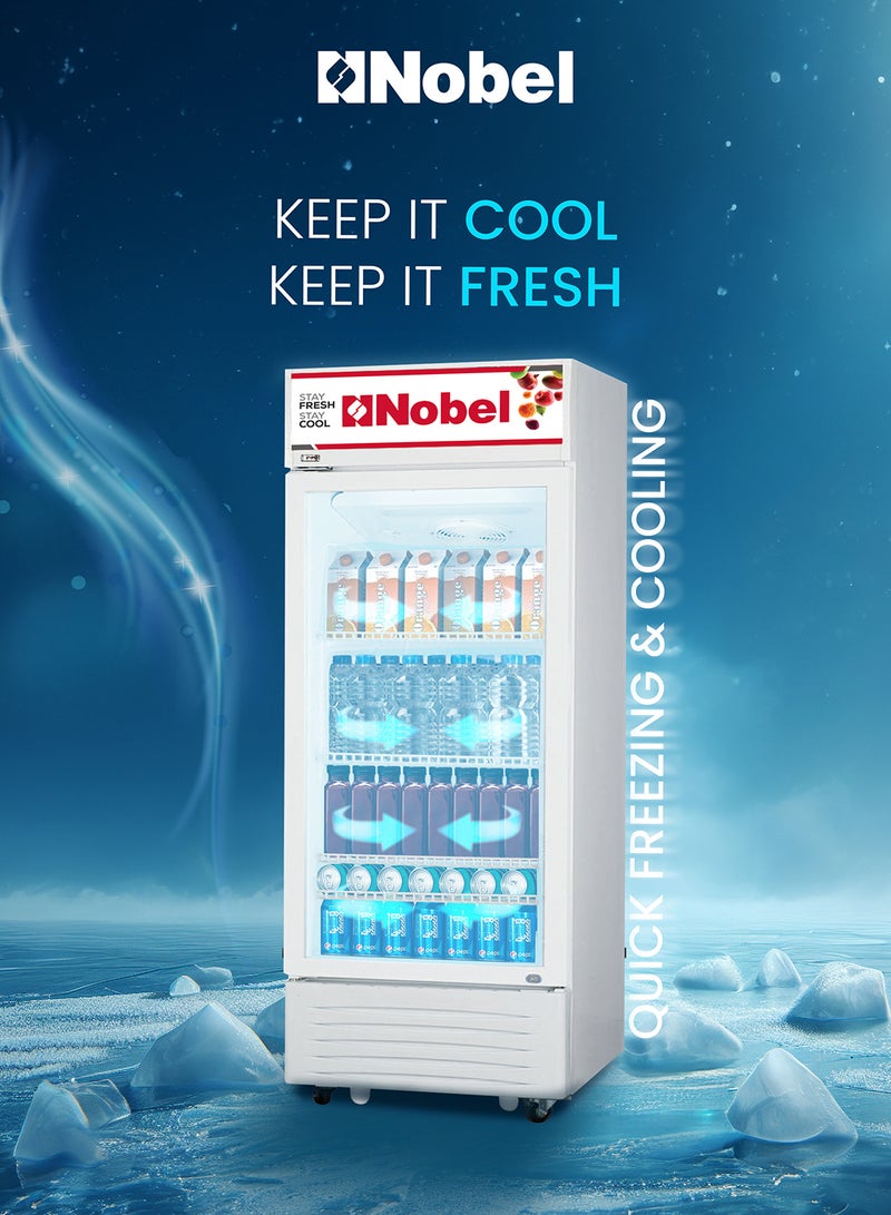 نوبل ثلاجة بتصميم قائم - باب واحد 0 W NSF400 أبيض - Image 2