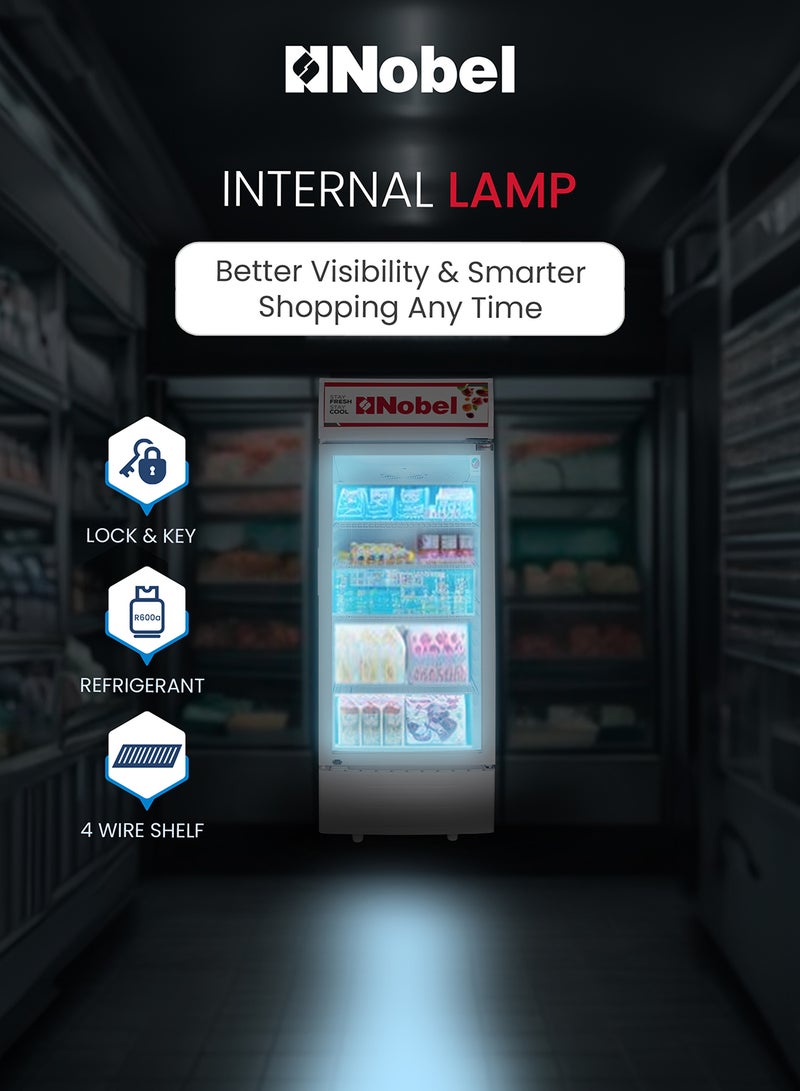 نوبل ثلاجة بتصميم قائم - باب واحد 0 W NSF400 أبيض - Image 4