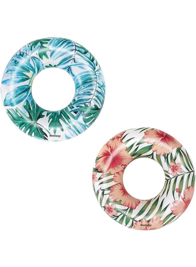Tropical Palms Inflatable Swim Ring Tube 20.00cm