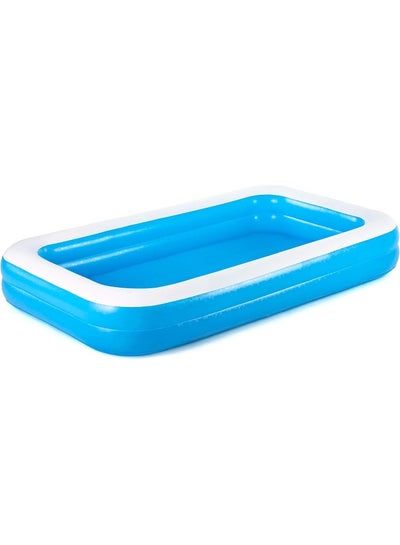 Bestway, Family Pool Rectangular, Blue, 3.05mx1.83mx46cm 3.05mx1.83mx46cm, 305x183x46 cm 3.05mx1.83mx46cm