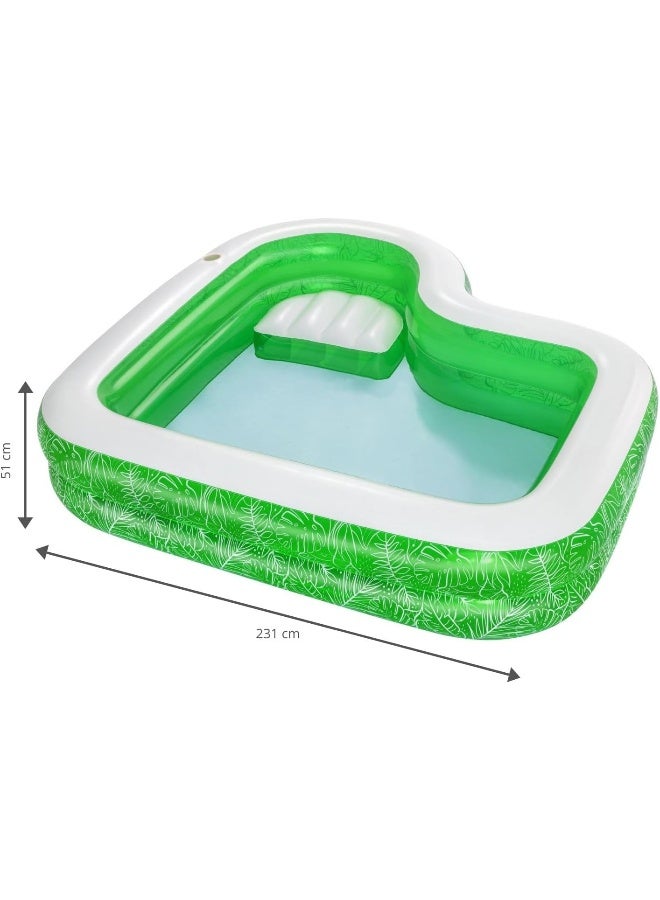 Bestway 7'7" X 7'7" X 20" Tropical Paradise Family Pool 231x231x51cm - Image 5