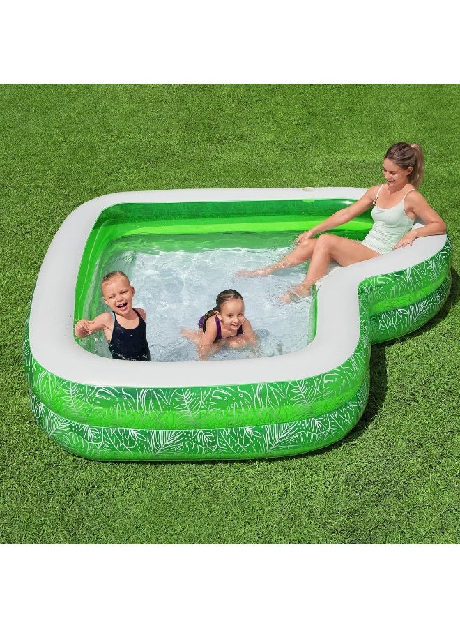 Bestway 7'7" X 7'7" X 20" Tropical Paradise Family Pool 231x231x51cm - Image 2