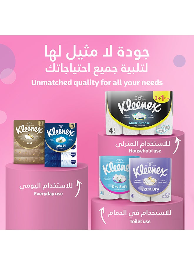 Kleenex - Essentials Ultra Strong Facial Tissues,2Ply, 130 Sheets , 8+2Piece Pink - Image 1