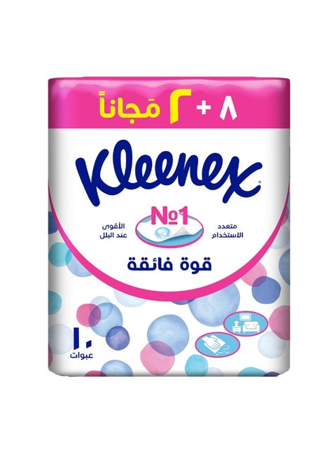 مجموعة مناديل ناعمة للوجه من إسينشال من 10 قطع وردي
