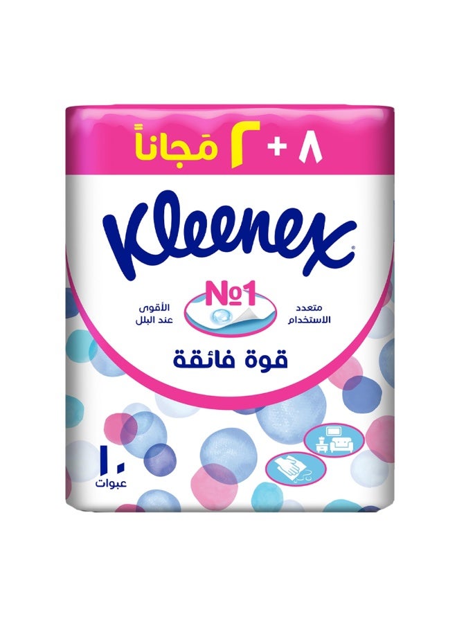 Kleenex - Essentials Ultra Strong Facial Tissues,2Ply, 130 Sheets , 8+2Piece Pink - Image 1