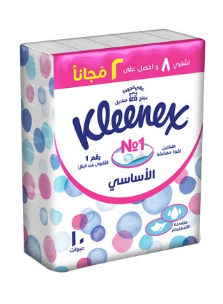 Essentials Ultra Strong Facial Tissues,2Ply, 130 Sheets , 8+2Piece Pink - view 2