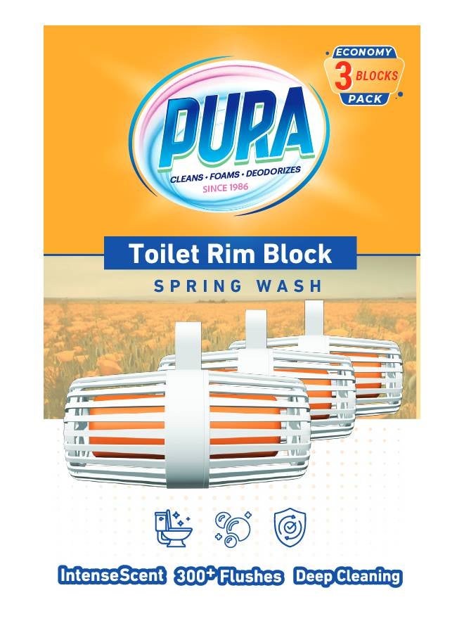 Pura - Toilet Block 3 Pcs Orange - Image 1