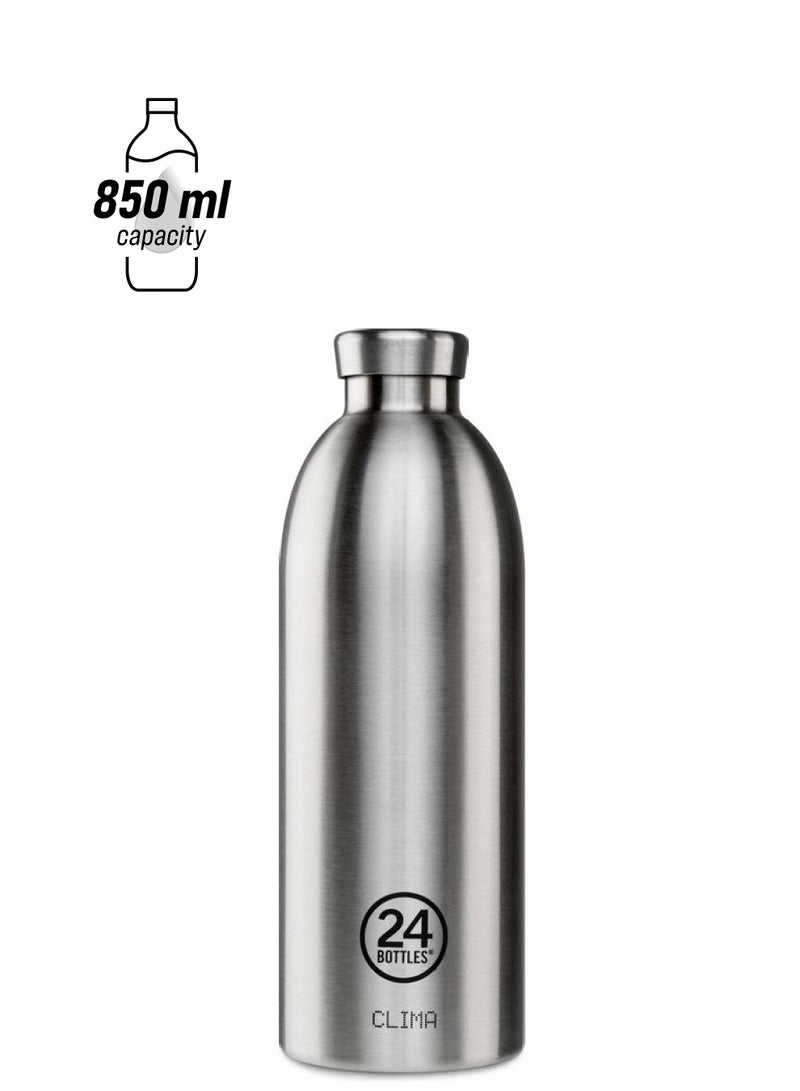 24Bottles Double Walled Stainless Steel Water Bottle Silver - Image 1