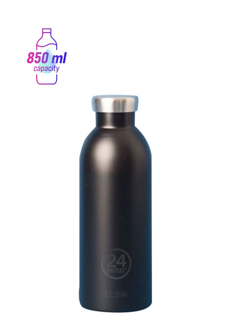 24Bottles - Double Walled Stainless Steel Water Bottle Black - Image 1