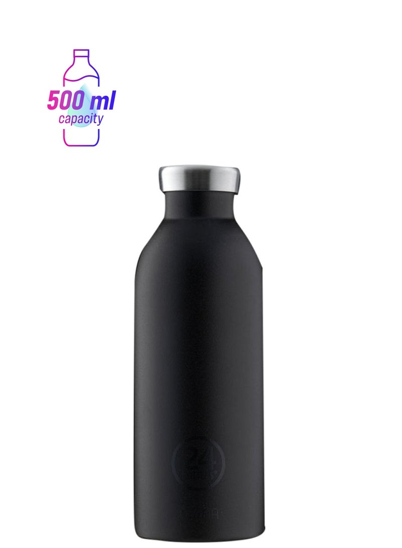 24Bottles Double Walled Stainless Steel Water Bottle Black - Image 1