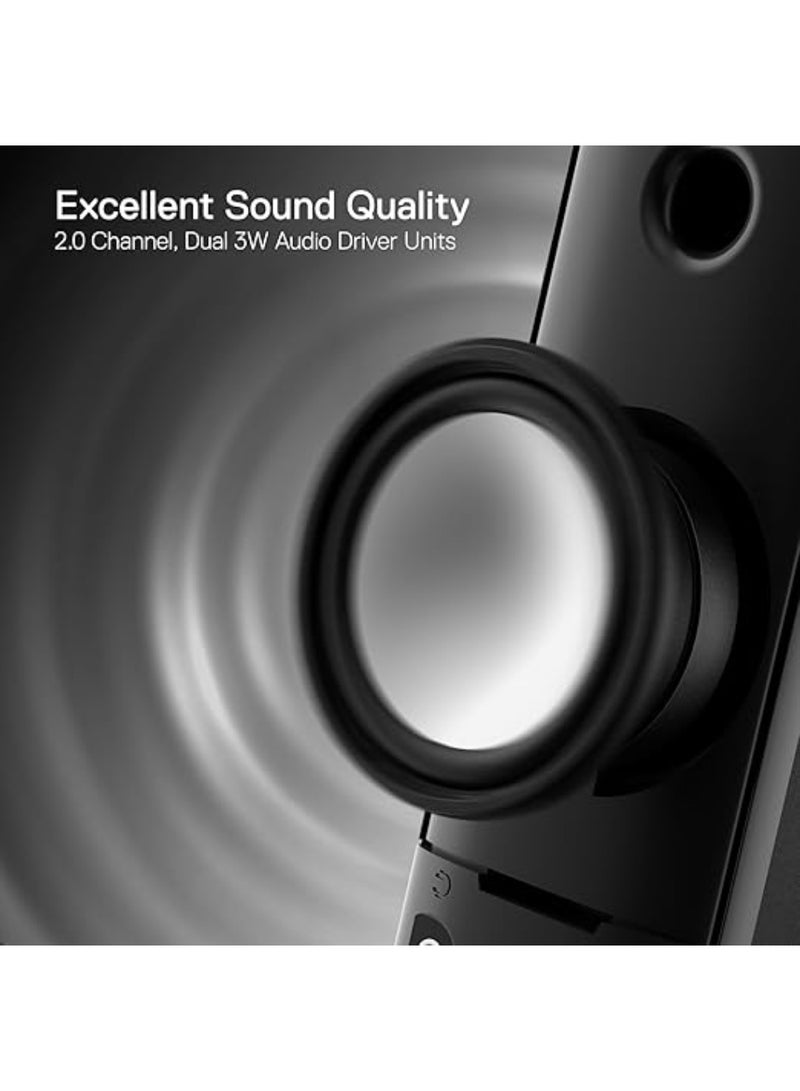 REDRAGON - GS550 ORPHEUS PC Gaming Speakers 2.0 Channel Stereo Desktop Computer Sound Bar with Compact Maneuverable Size Headphone Jack Quality Bass and Decent Red Backlit USB Powered w/ 3.5mm Cable - Image 1