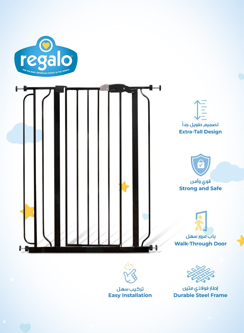 Regalo Easy Step Walk-Through Safety Gate | Adjustable Baby Gate for Doorways & Stairs | Fits 74-92.71 CM (29-36.5Inches) Wide | 104.14 CM (36 Inches) Tall | Pressure Mount | Secure & Durable - Image 3