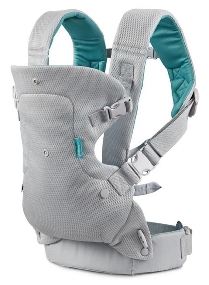 إنفانتينو حاملة أطفال قابلة للتحويل 4 في 1 مع مقعد مريح للوركين وحزام مزود بإبزيم - لون رمادي - Image 1