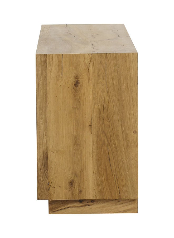 ebb & flow Bedroom Makeup Vanity Luxurious - Brown Sands Collection Wood Table - 4 Drawer Dresser For Hairstyle Natural/White 183x74x46cm - Image 3