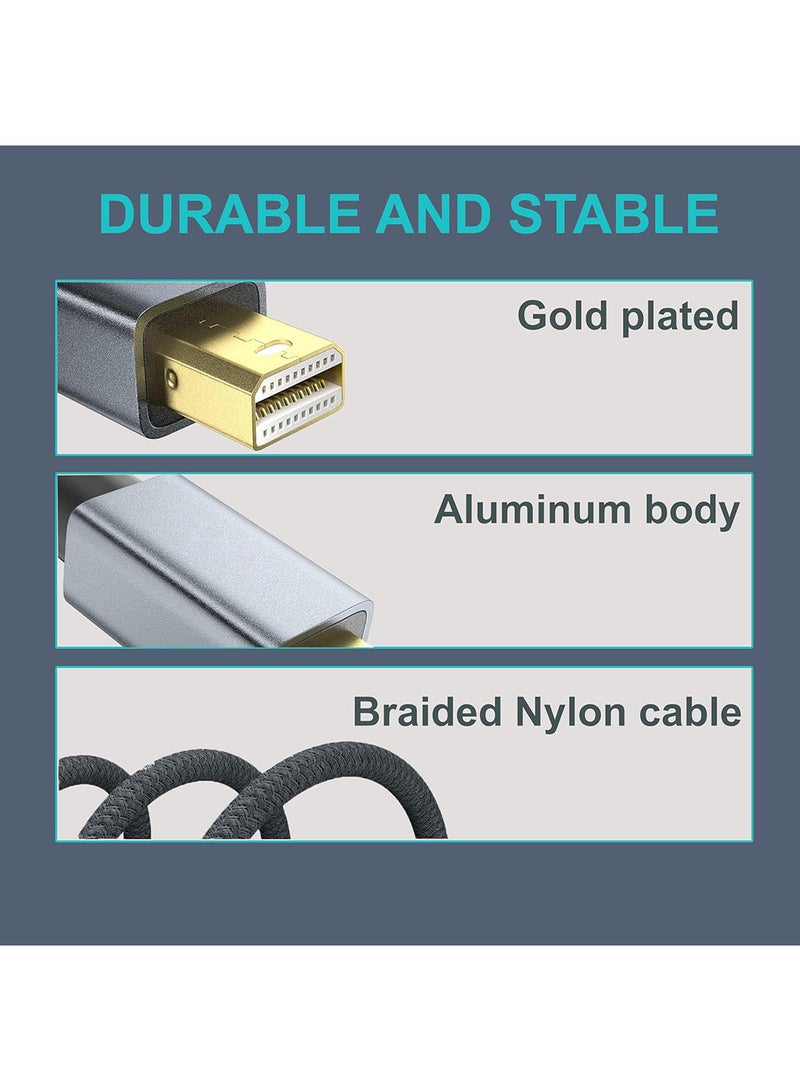 MOWSIL Mini Display Port to HDMI Adapter, 13 cm Length Grey - Image 3