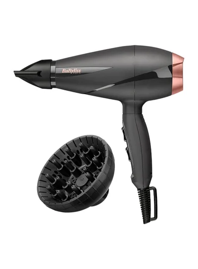 babyliss Paris Hair Dryer | Salon-grade Motor With 2100w & Ionic Frizz-control | 6mm Ultra-slim Concentrator Nozzle With Lockable Cold Shot | Italian-made For Lasting Performance | 6709DSDE Black