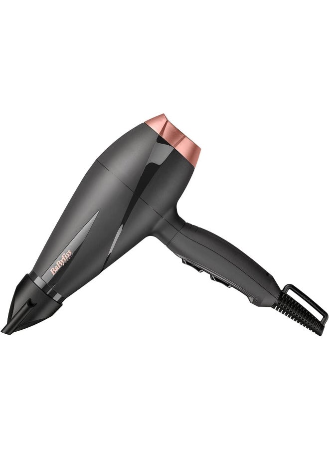 BaByliss Paris Hair Dryer | Salon-grade Motor With 2100w & Ionic Frizz-control | 6mm Ultra-slim Concentrator Nozzle With Lockable Cold Shot | Italian-made For Lasting Performance | 6709DSDE Black - Image 3