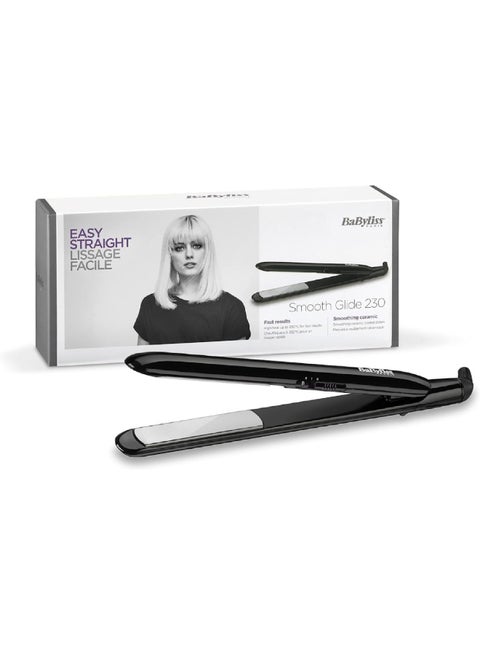 Smooth Glide 230 Hair Straightener | Fast Heat Up Ceramic Coated Plates For Rapid Results | 2 Digital Temp Settings 200°C - 230°C | Breathe Easy With Auto Shut Off Function | ST240SDE Black/Silver