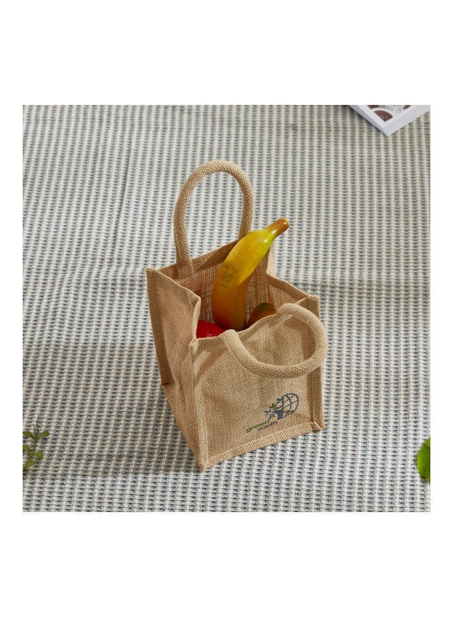 Home Box Go Green Lunch Bag Brown 17x23x17cm  - Image 1