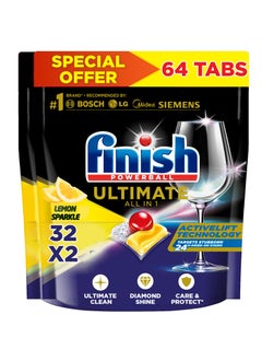Quantum Ultimate Lemon Dishwasher, 32 Tabs, Pack Of 2