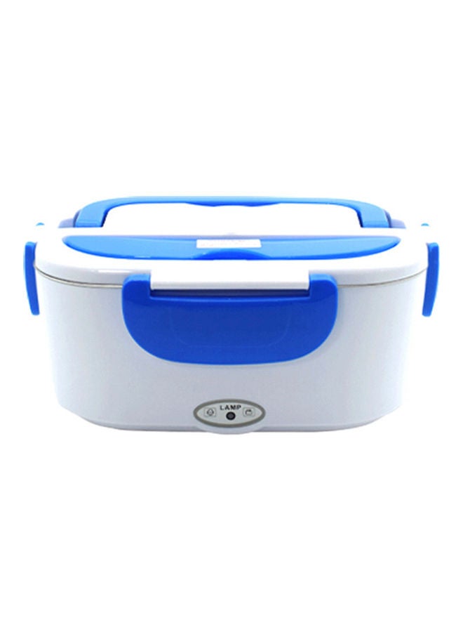 Portable Electric Lunch Box Blue and White 23.8x10.8x10.8cm 