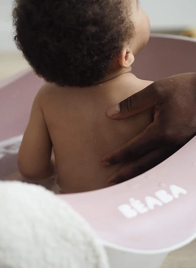 BEABA Baby Bathnon - Slip And Comfortable Ergonomic And Multi - Functional Soft And Flexible Material Drain Plug Camele Made In Francepink