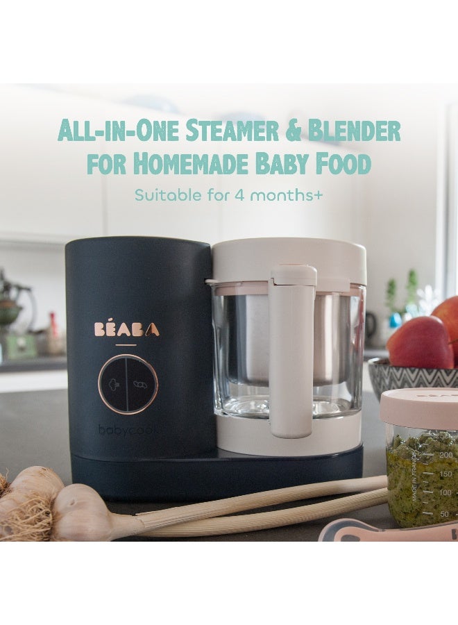 Beaba Babycook Neo 4-in-1 Baby Food Maker, Steam, Blend, Reheat and Defrost, Eco-Friendly Glass Bowl, 1250ml Capacity, BPA-Free, Night Blue Color - Image 3